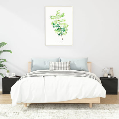 Nachtkastjes 2 st 40x39x40 cm zwart