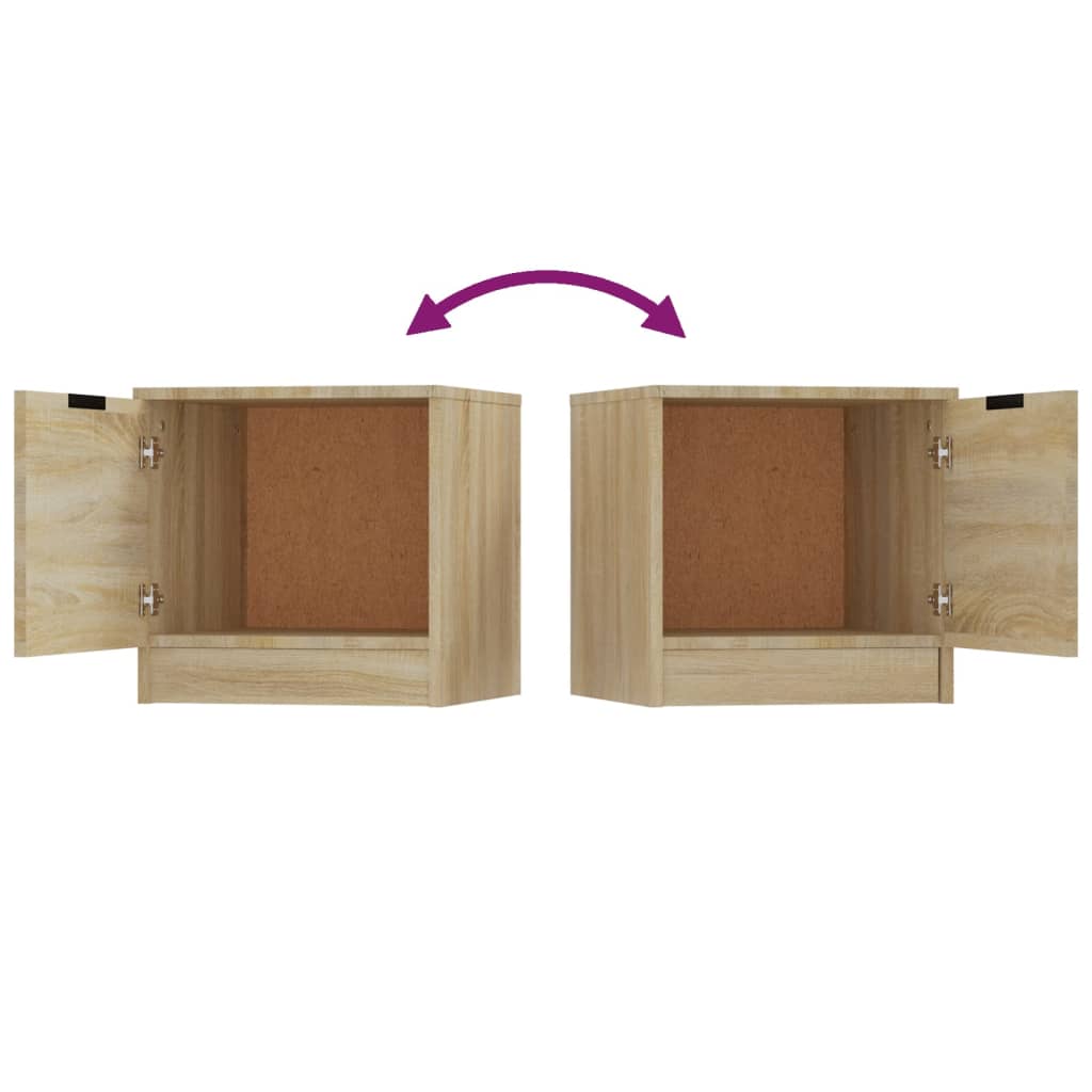 Nachtkastjes 40X39X40 Cm Kleurig 2 Sonoma eiken
