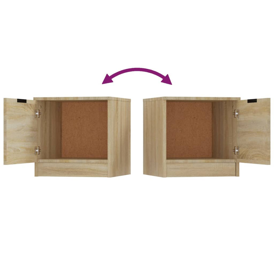Nachtkastjes 40X39X40 Cm Kleurig 2 Sonoma eiken