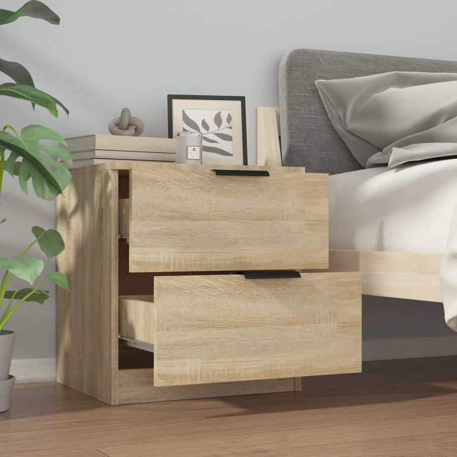 Nachtkastjes 2 St Bewerkt Hout Sonoma Eikenkleurig