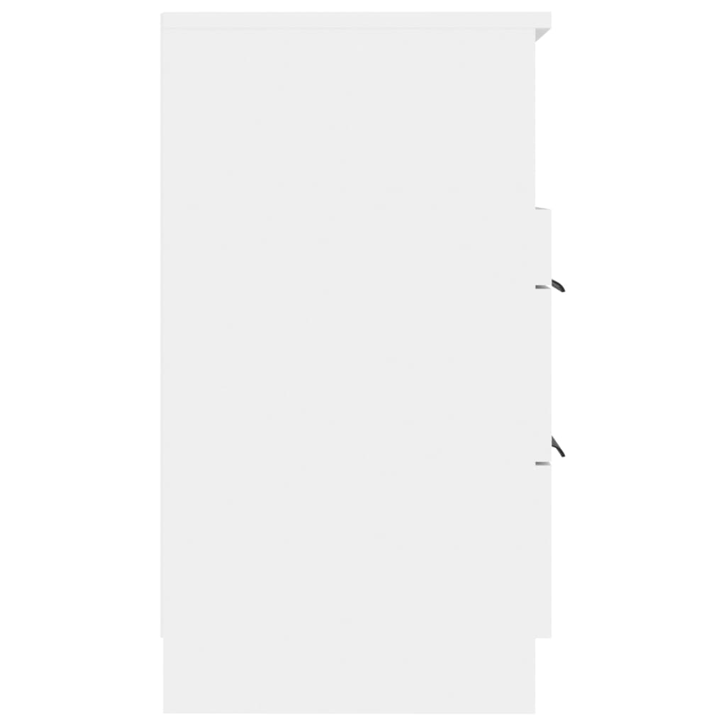 Nachtkastje bewerkt hout wit 1 Wit