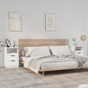 Nachtkastjes 2 st bewerkt hout wit 40x36x65 cm