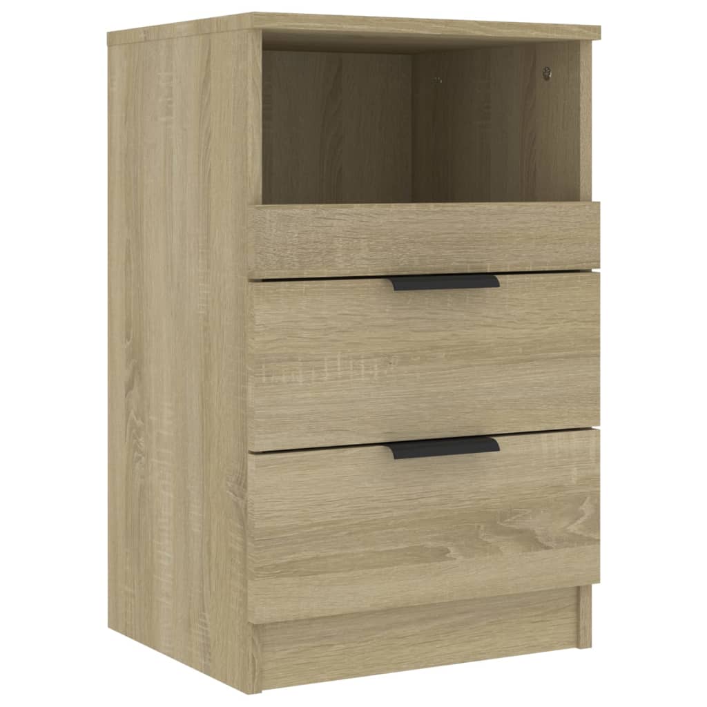 Nachtkastjes 2 st bewerkt hout sonoma eikenkleurig 2 Sonoma eiken