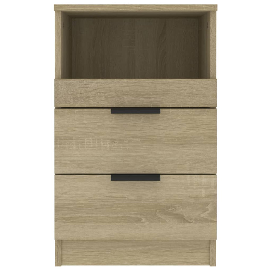 Nachtkastjes 2 st bewerkt hout sonoma eikenkleurig 2 Sonoma eiken