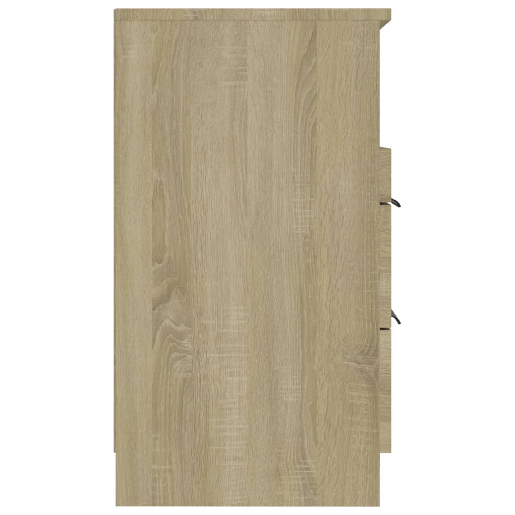 Nachtkastjes 2 st bewerkt hout sonoma eikenkleurig 2 Sonoma eiken