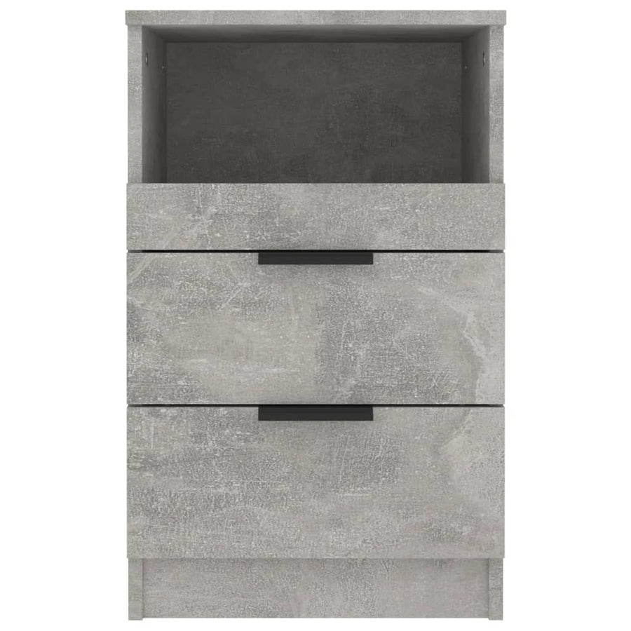 Nachtkastje bewerkt hout betongrijs 1 Betongrijs
