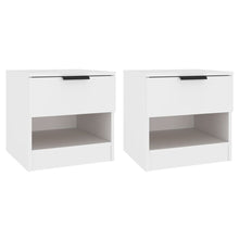 Nachtkastjes 2 St Bewerkt Hout Wit
