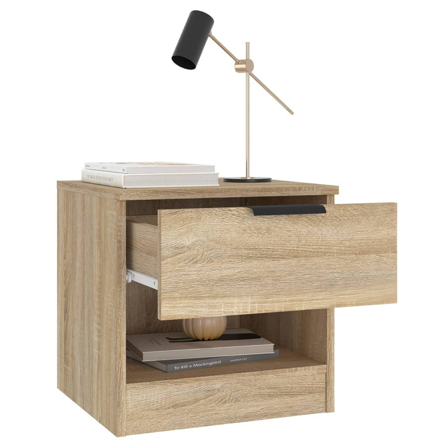 Nachtkastjes Bewerkt Hout Kleurig 2 Sonoma eiken