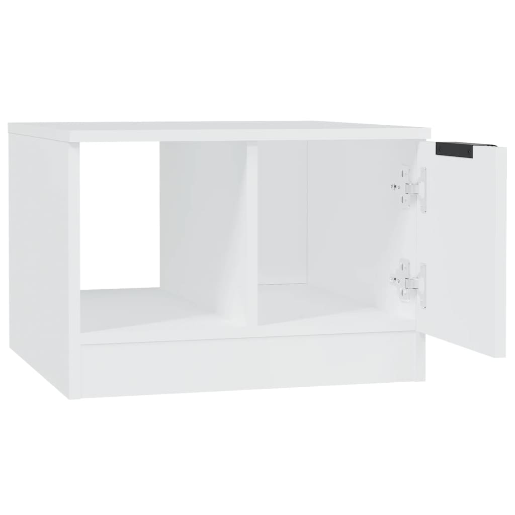 Salontafel 50X50X36 Cm Bewerkt Hout Wit