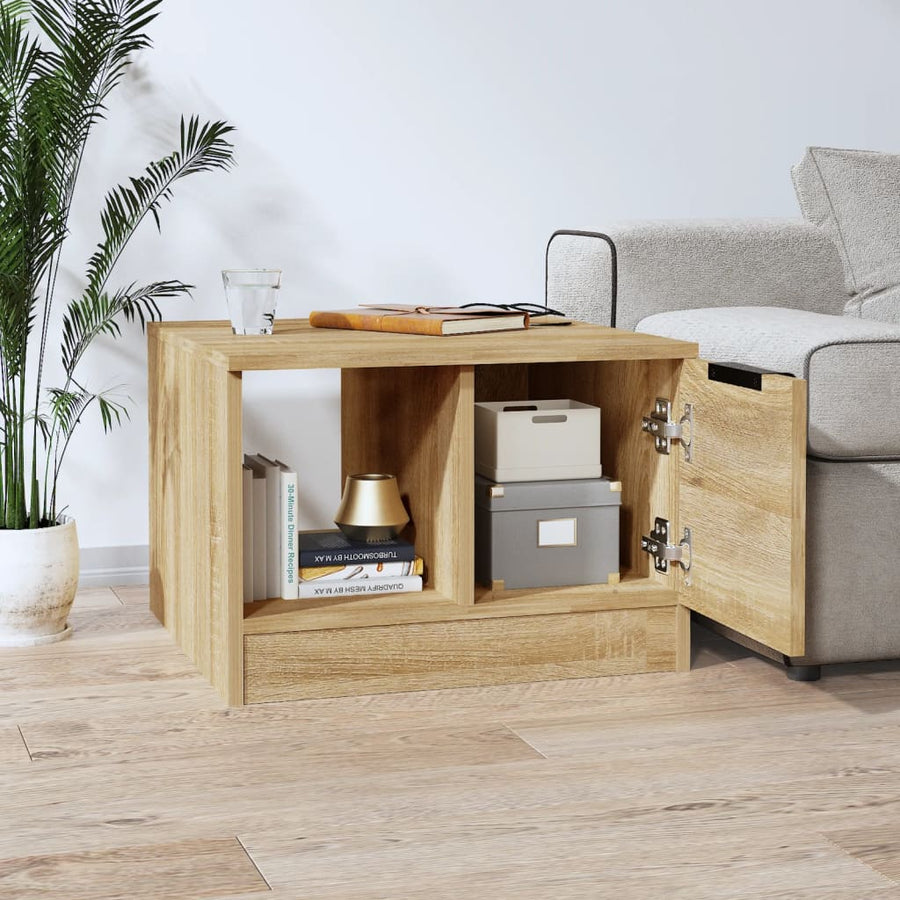 Salontafel 50X50X36 Cm Bewerkt Hout Kleurig Sonoma eiken