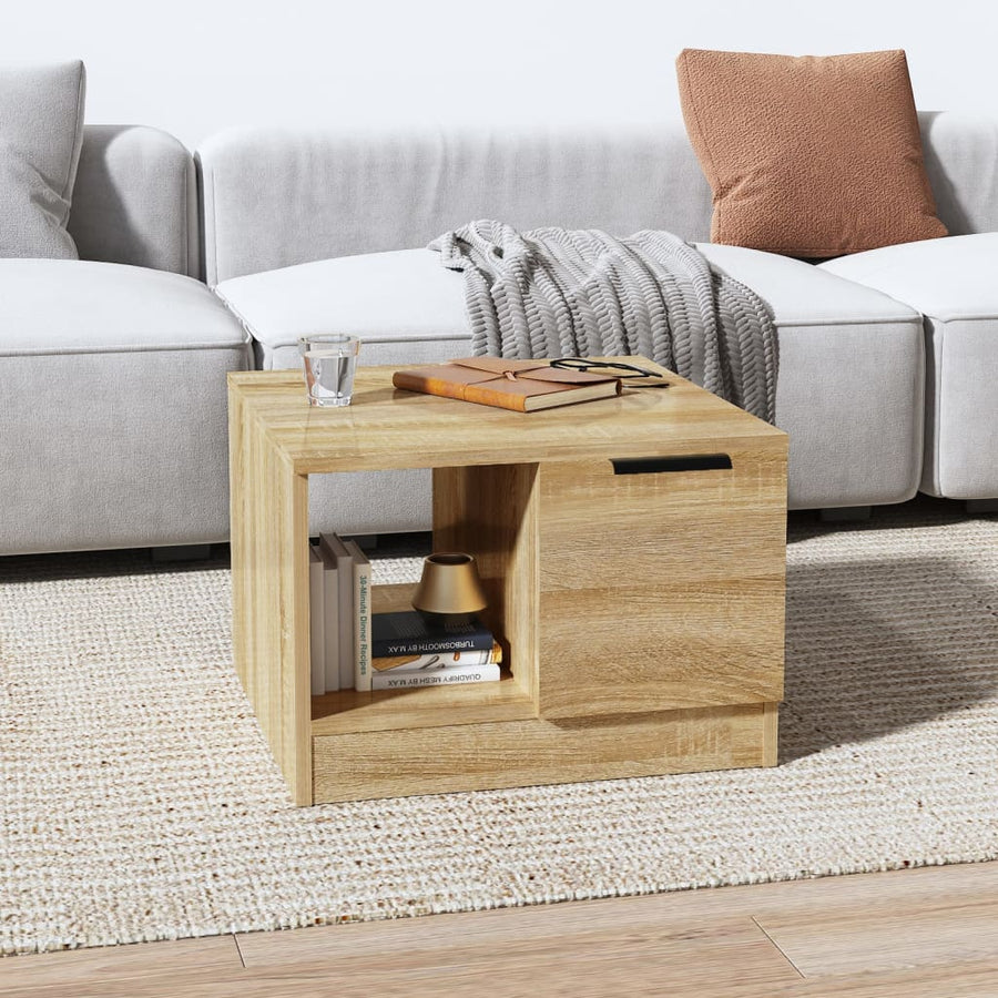 Salontafel 50X50X36 Cm Bewerkt Hout Kleurig Sonoma eiken