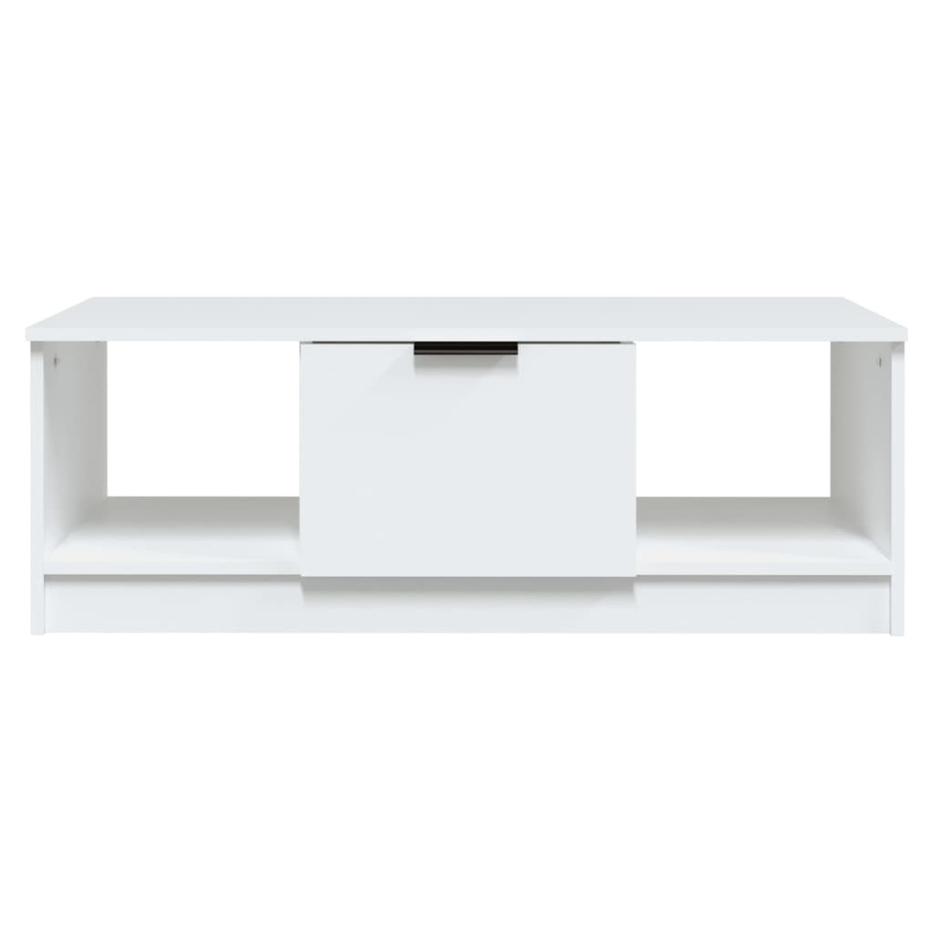 Salontafel 102X50X36 Cm Bewerkt Hout Wit