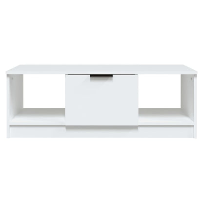 Salontafel 102X50X36 Cm Bewerkt Hout Wit