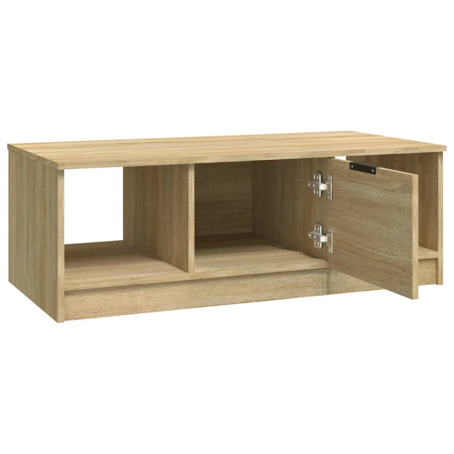 Salontafel 02X50X36 Cm Bewerkt Hout Kleurig Sonoma eiken