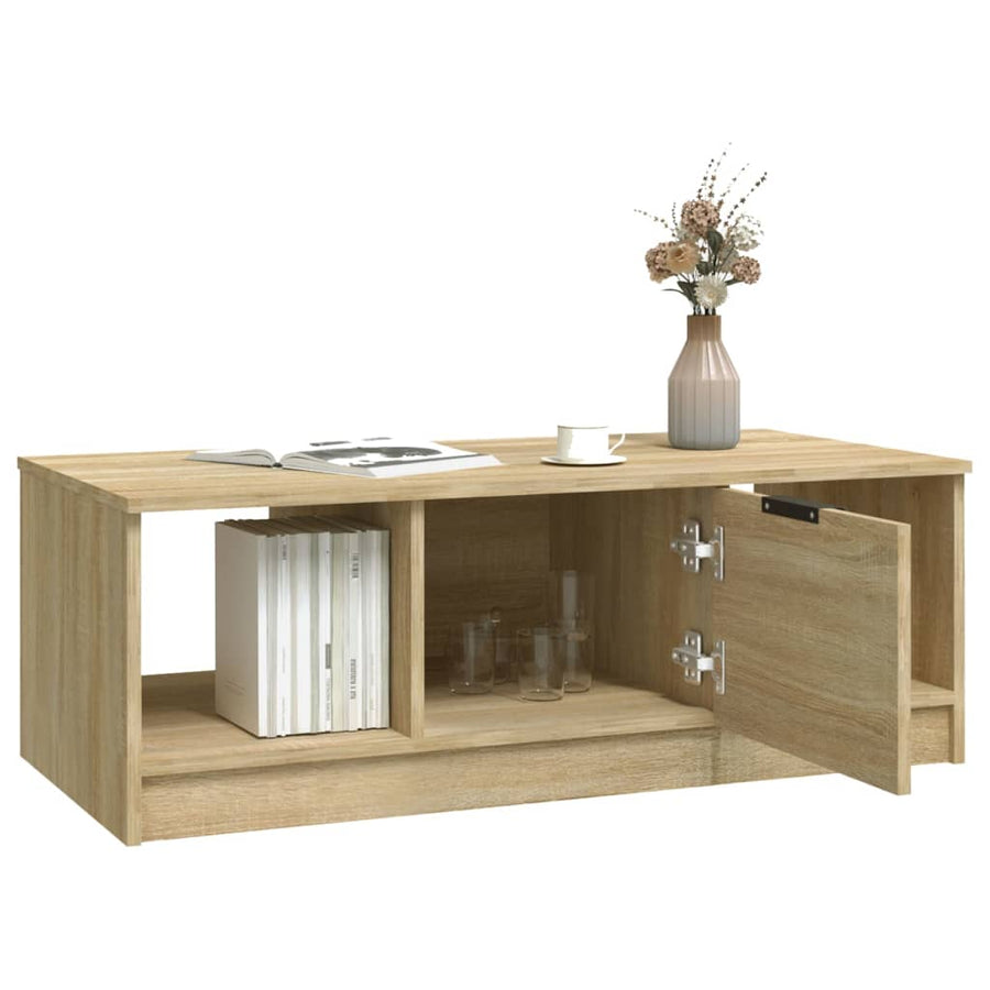 Salontafel 02X50X36 Cm Bewerkt Hout Kleurig Sonoma eiken