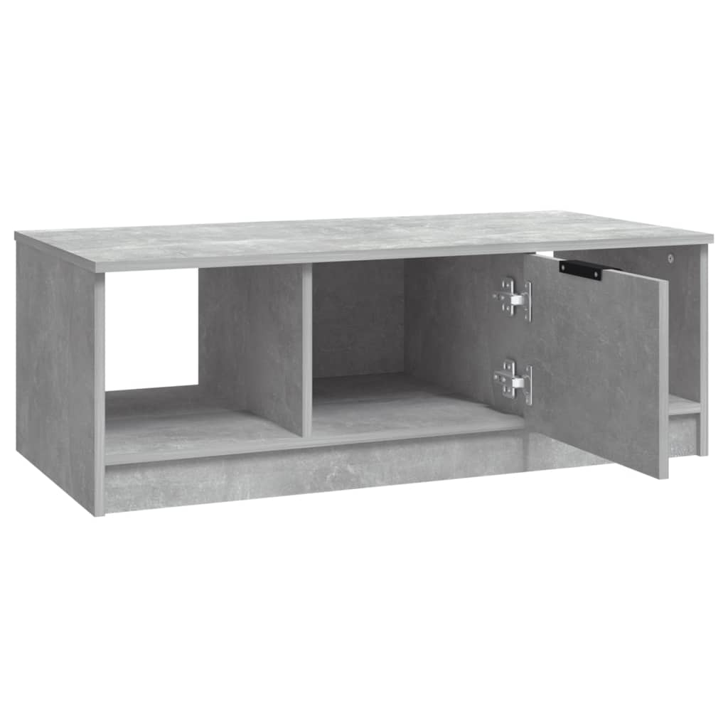Salontafel 102X50X36 Cm Bewerkt Hout Betongrijs