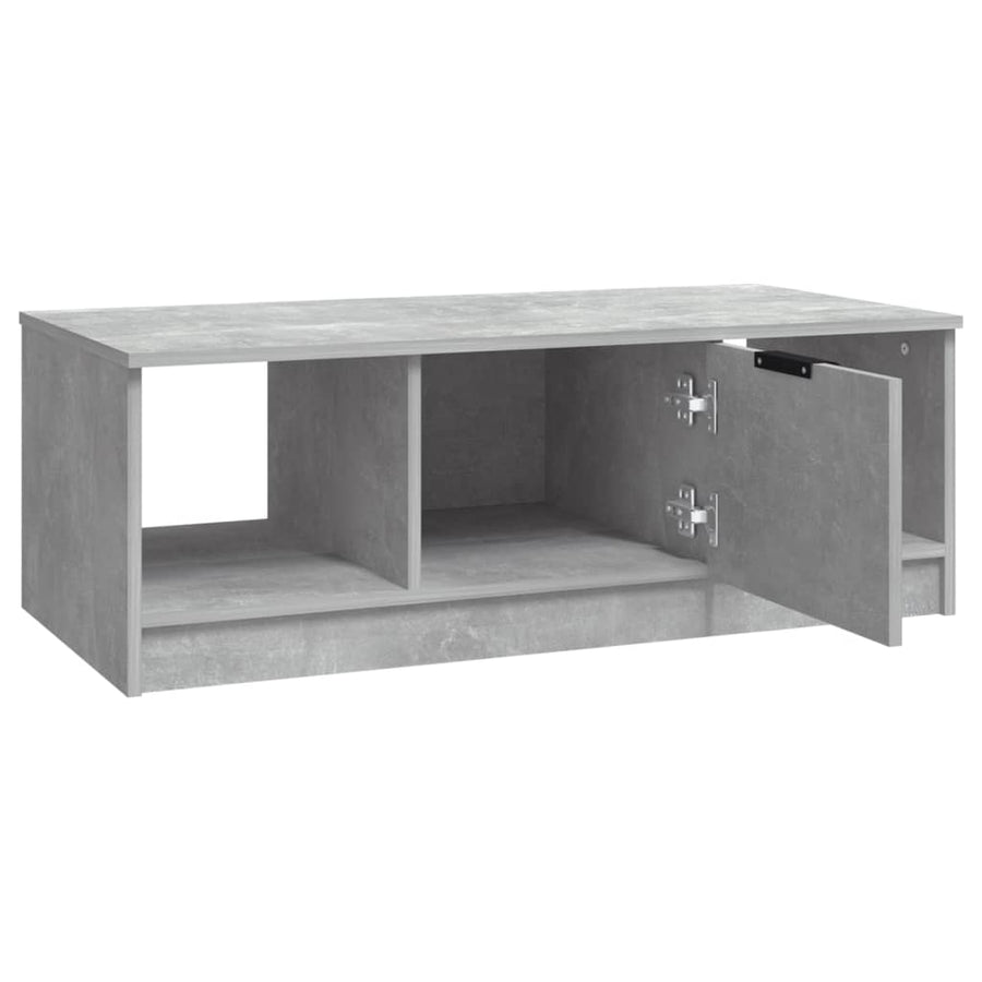 Salontafel 102X50X36 Cm Bewerkt Hout Betongrijs