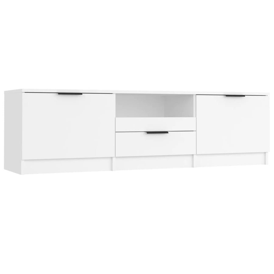 Tv-meubel 140x35x40 cm bewerkt hout wit Wit