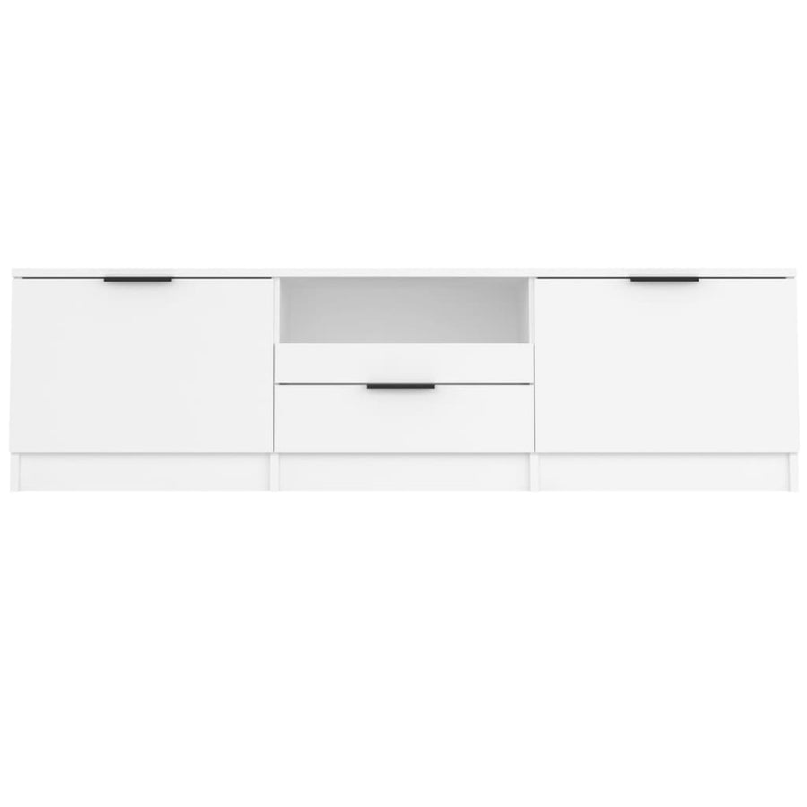 Tv-meubel 140x35x40 cm bewerkt hout wit Wit