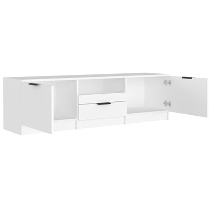 Tv-meubel 140x35x40 cm bewerkt hout wit Wit