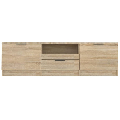 Tv-meubel 140x35x40 cm bewerkt hout sonoma eikenkleurig Sonoma eiken