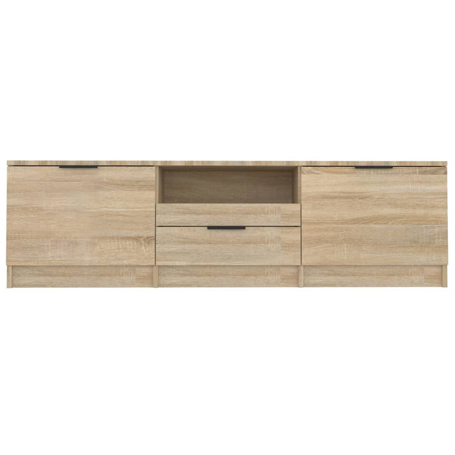 Tv-meubel 140x35x40 cm bewerkt hout sonoma eikenkleurig Sonoma eiken