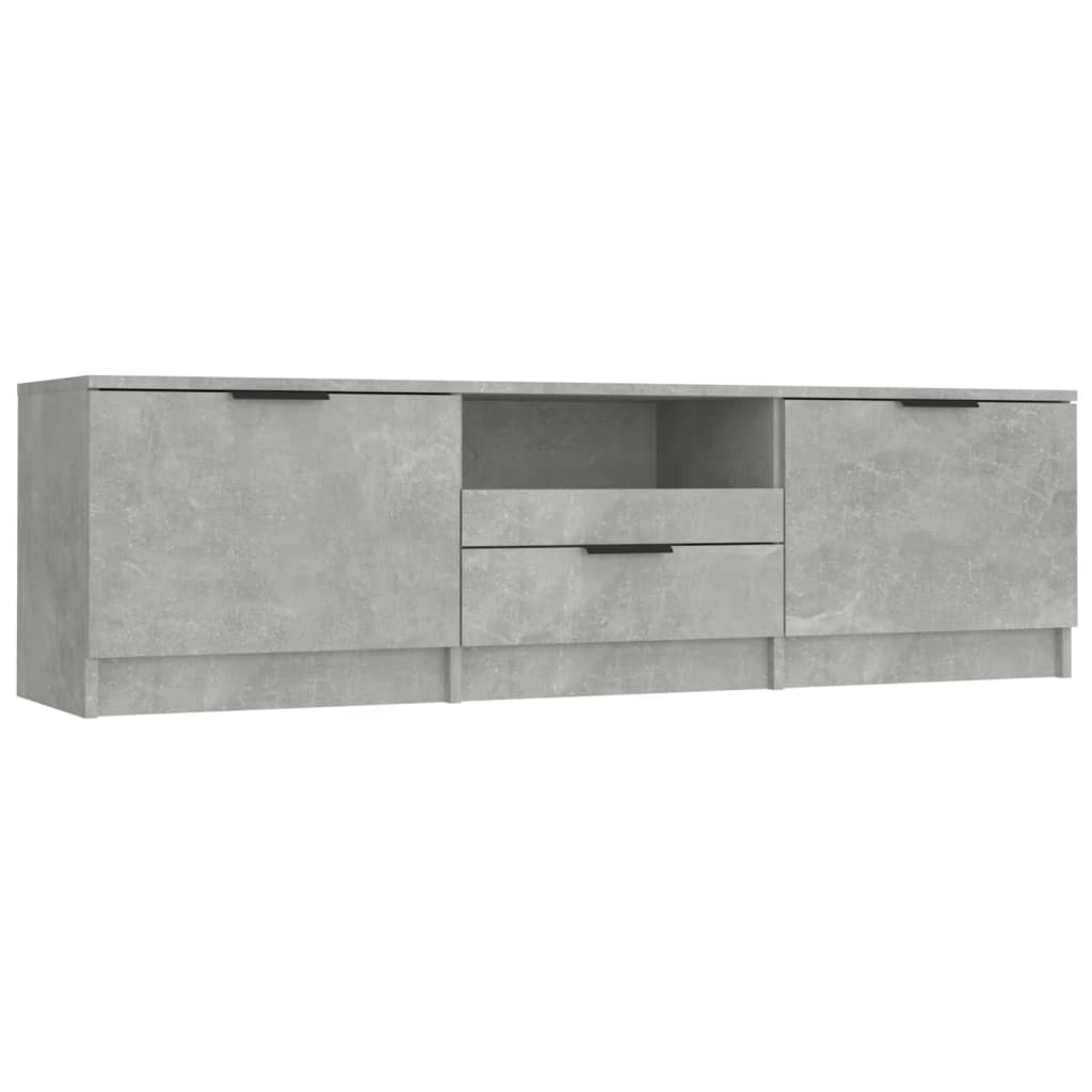 Tv-meubel 140x35x40 cm bewerkt hout betongrijs Betongrijs