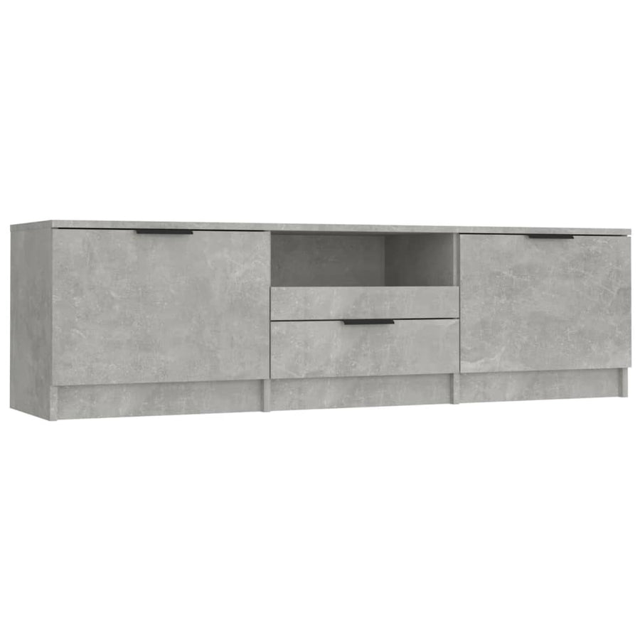 Tv-meubel 140x35x40 cm bewerkt hout betongrijs Betongrijs