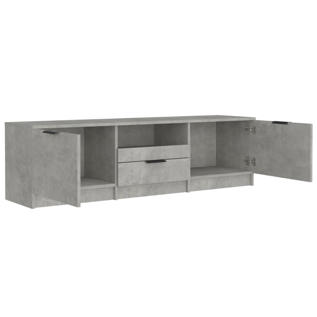 Tv-meubel 140x35x40 cm bewerkt hout betongrijs Betongrijs