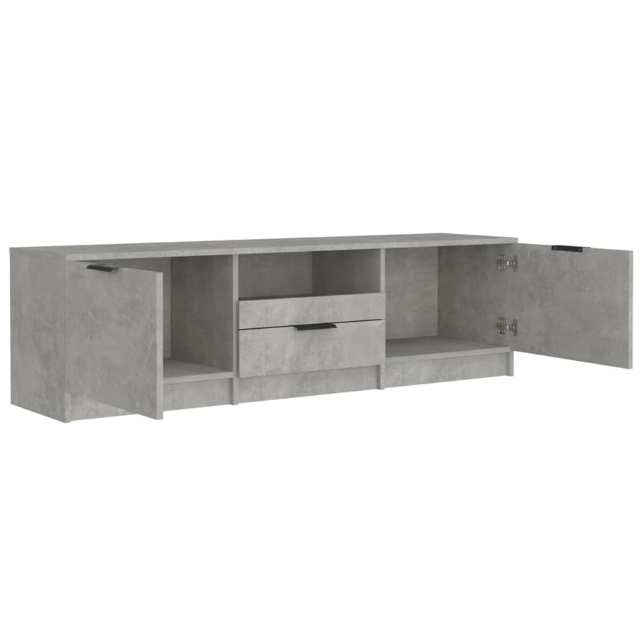 Tv-meubel 140x35x40 cm bewerkt hout betongrijs Betongrijs