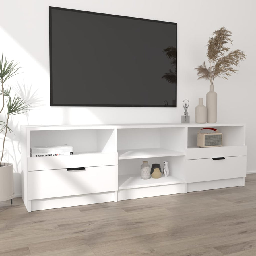 Tv-Meubel 50X33,5X45 Cm Bewerkt Hout Wit