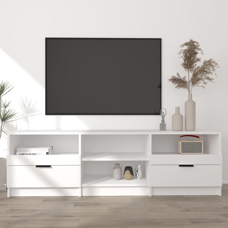 Tv-Meubel 50X33,5X45 Cm Bewerkt Hout Wit