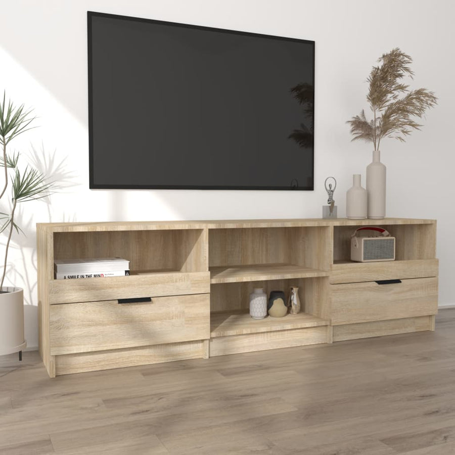 Tv-Meubel 50X33,5X45 Cm Bewerkt Hout Kleurig Sonoma eiken