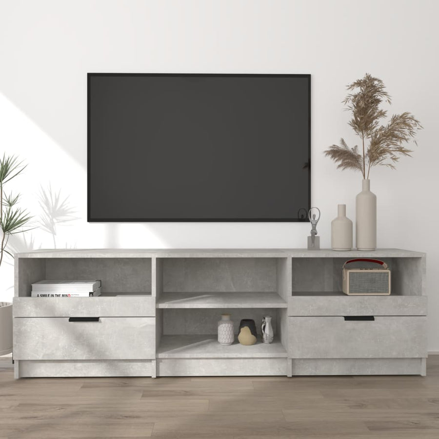 Tv-Meubel 50X33,5X45 Cm Bewerkt Hout Betongrijs