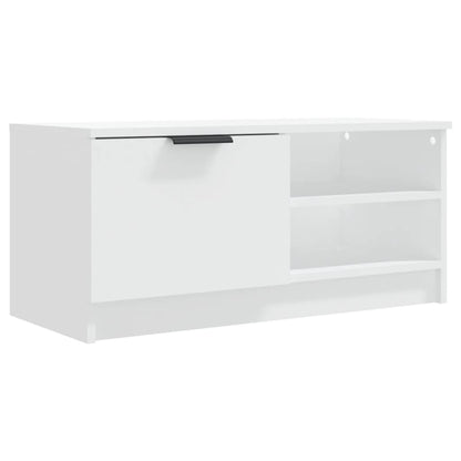 Tv-meubel 80x35x36,5 cm bewerkt hout wit 1 Wit