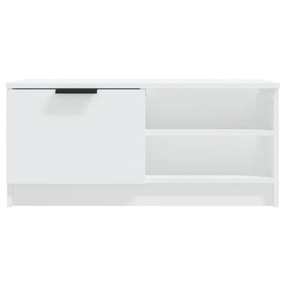 Tv-meubel 80x35x36,5 cm bewerkt hout wit 1 Wit