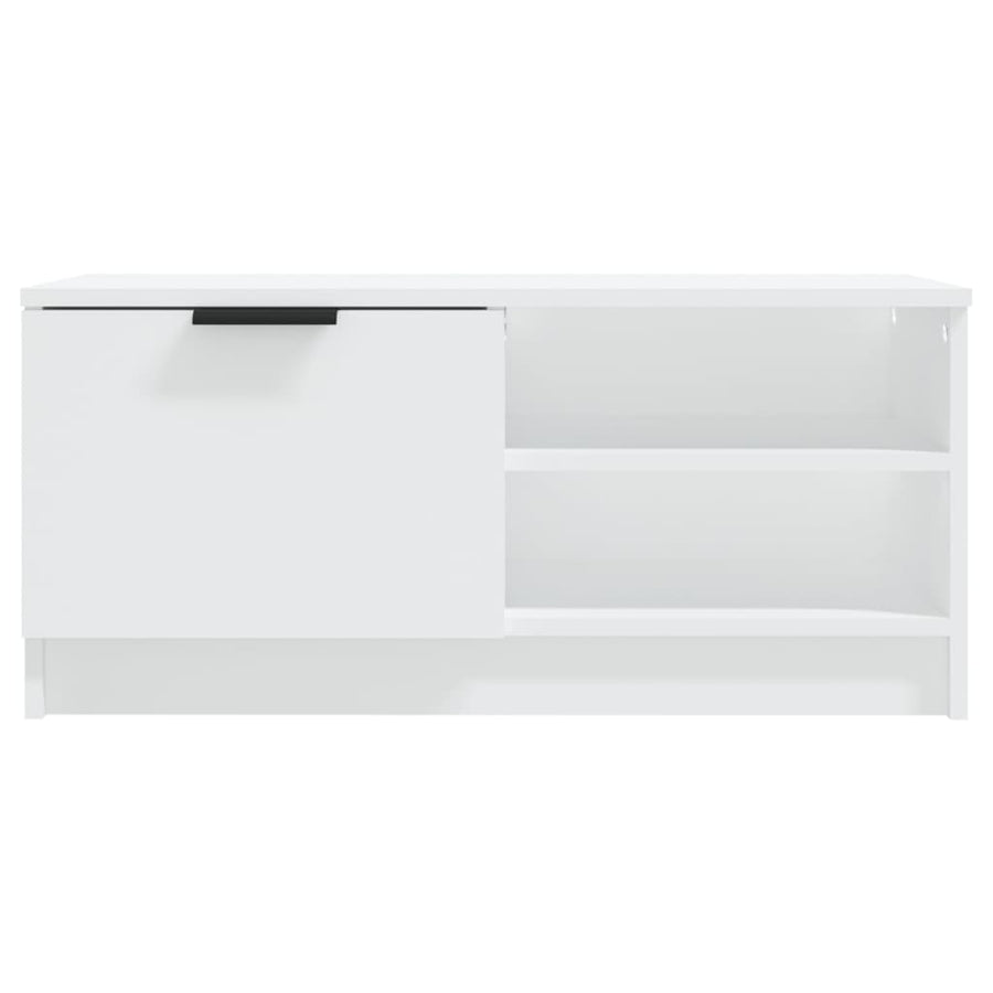 Tv-meubel 80x35x36,5 cm bewerkt hout wit 1 Wit
