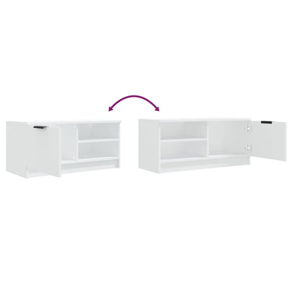 Tv-meubel 80x35x36,5 cm bewerkt hout wit 1 Wit