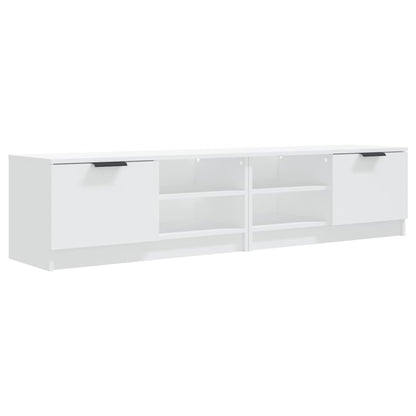 Tv-meubelen 2 st 80x35x36,5 cm bewerkt hout wit 2 Wit