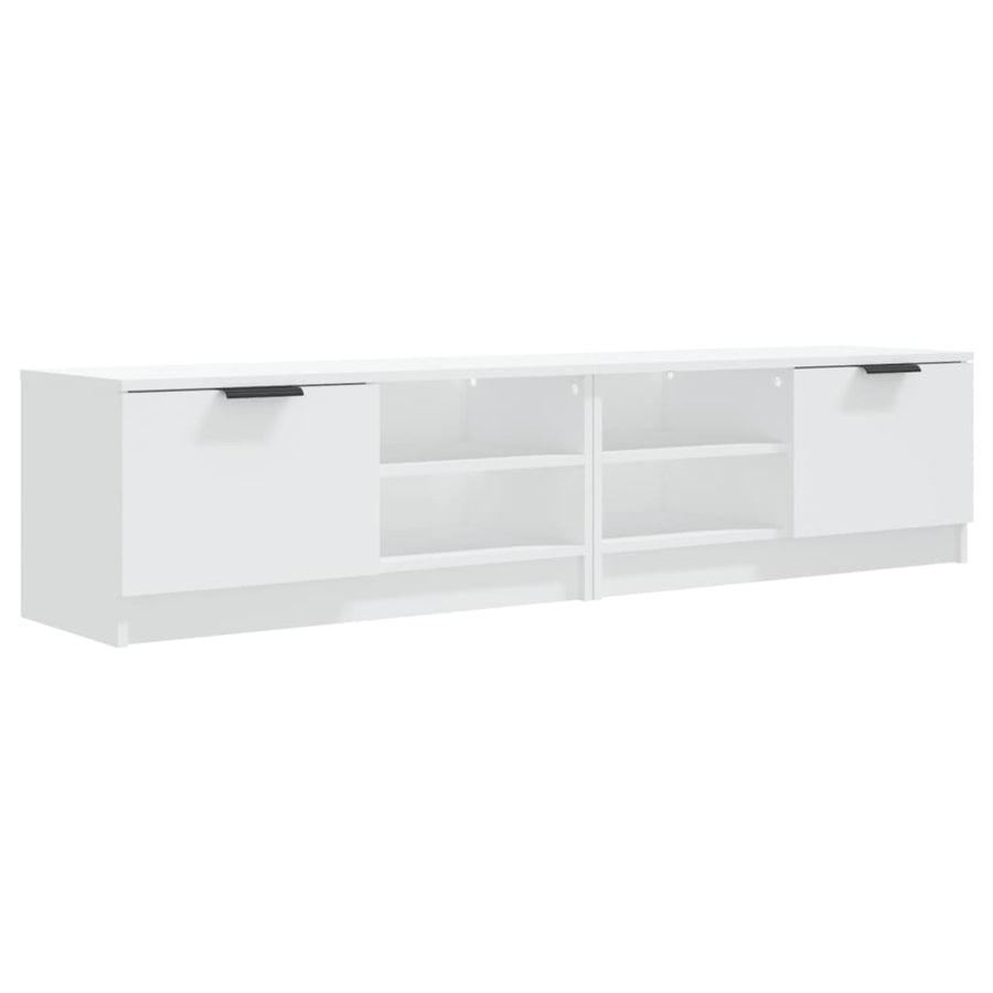 Tv-meubelen 2 st 80x35x36,5 cm bewerkt hout wit 2 Wit
