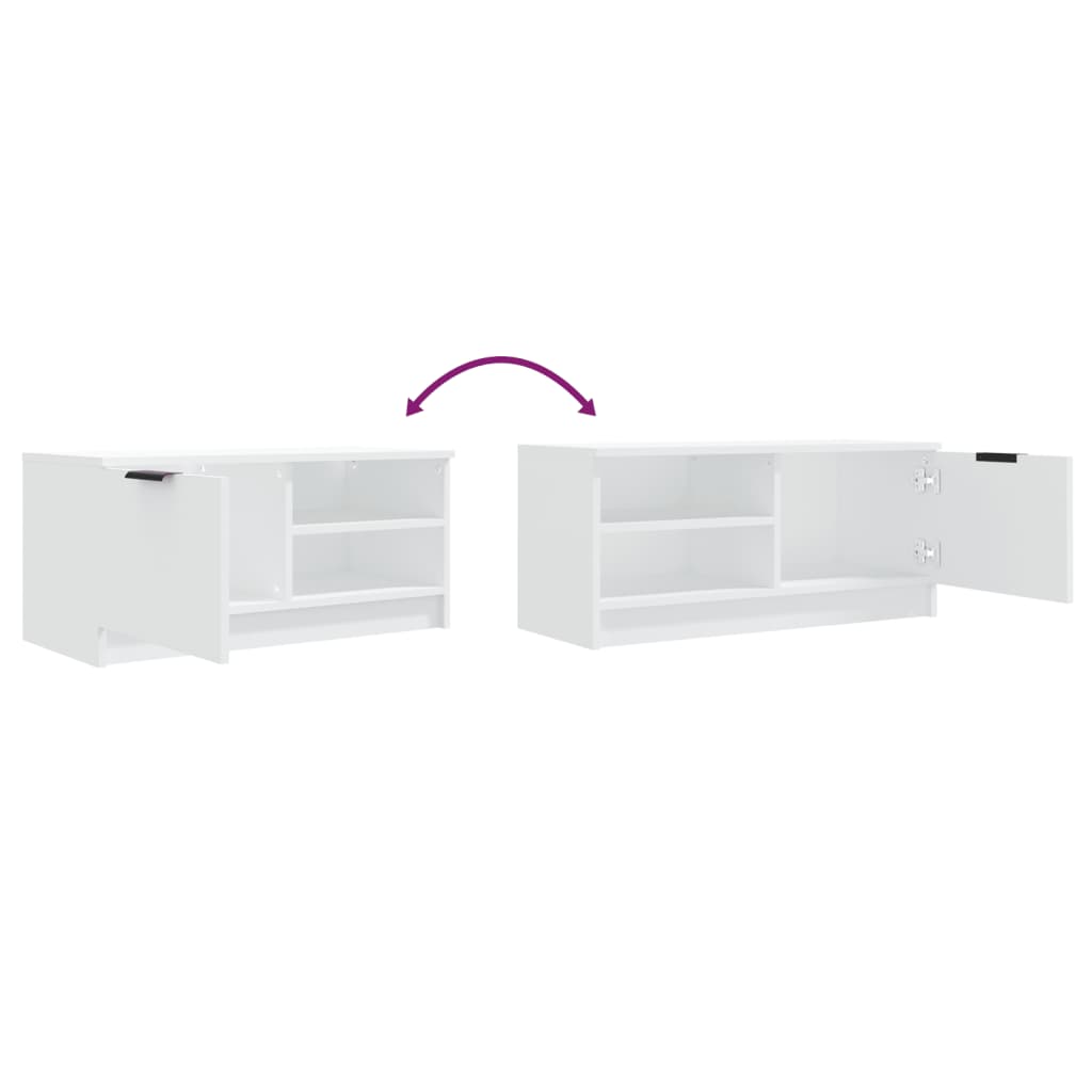 Tv-meubelen 2 st 80x35x36,5 cm bewerkt hout wit 2 Wit