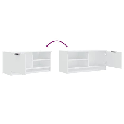 Tv-meubelen 2 st 80x35x36,5 cm bewerkt hout wit 2 Wit