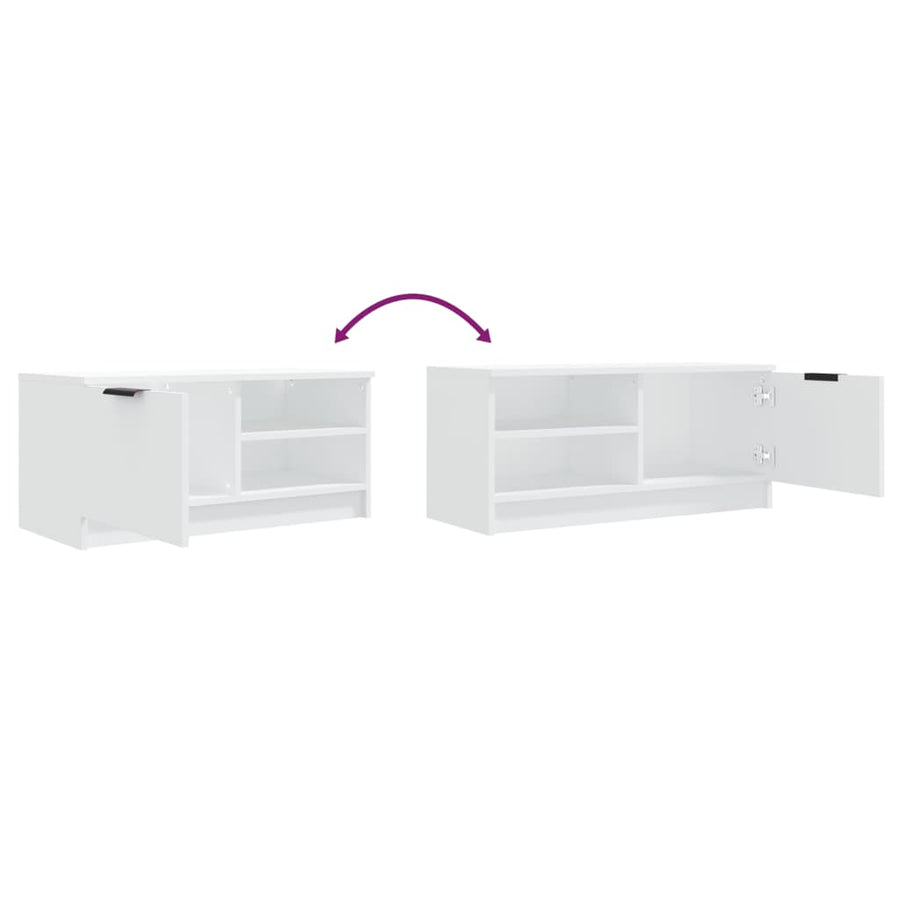Tv-meubelen 2 st 80x35x36,5 cm bewerkt hout wit 2 Wit