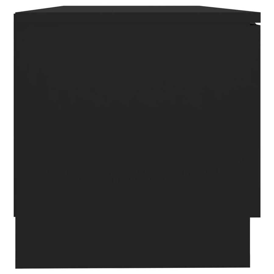 Tv-meubel 80x35x36,5 cm bewerkt hout zwart 1 Zwart