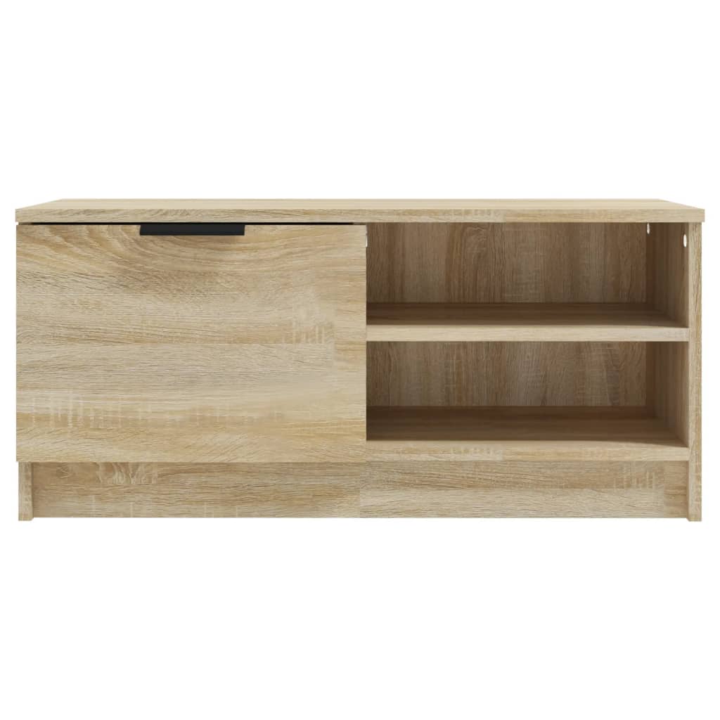 Tv-Meubel 80X35X36,5 Cm Bewerkt Hout Kleurig 1 Sonoma eiken