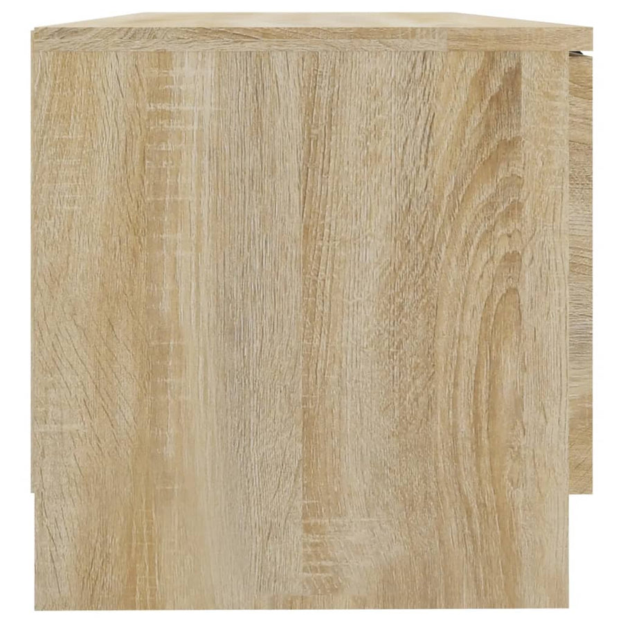 Tv-Meubel 80X35X36,5 Cm Bewerkt Hout Kleurig 1 Sonoma eiken