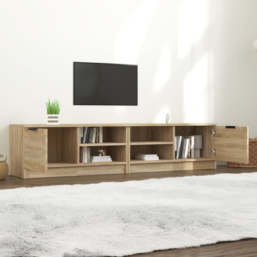 Tv-meubelen 2 st 80x35x36,5 cm bewerkt hout sonoma eikenkleurig 2 Sonoma eiken