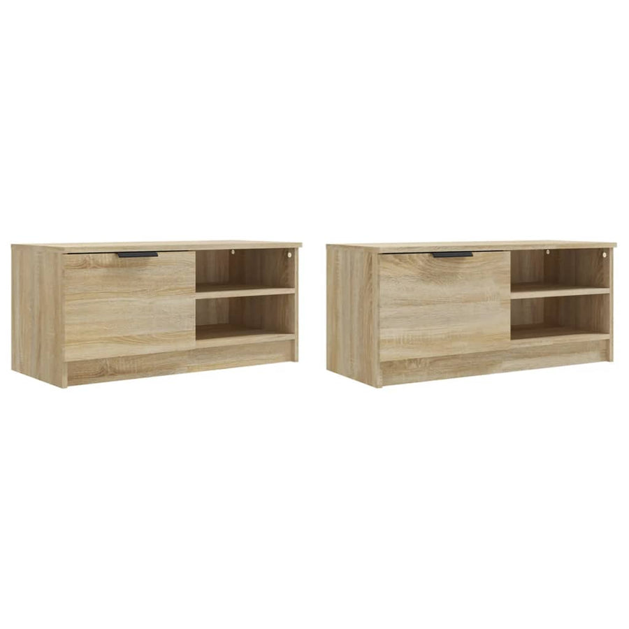 Tv-meubelen 2 st 80x35x36,5 cm bewerkt hout sonoma eikenkleurig 2 Sonoma eiken