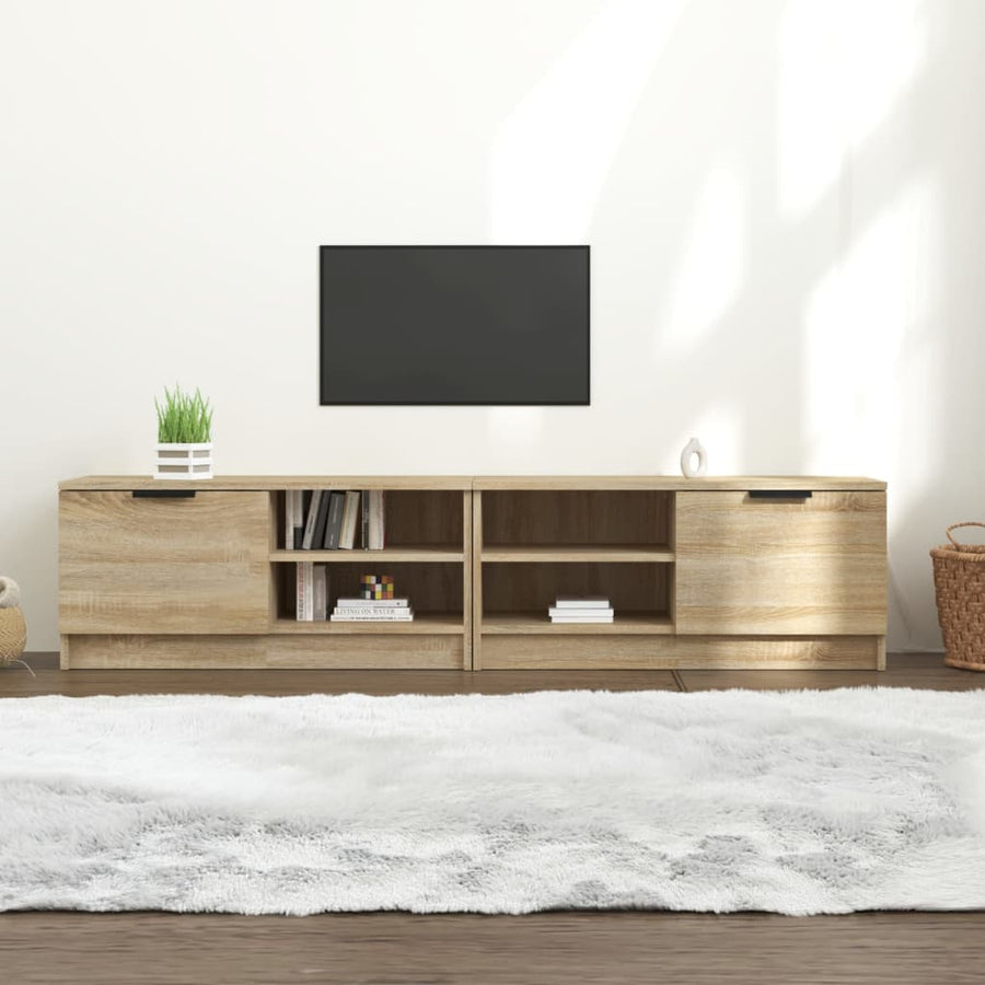 Tv-meubelen 2 st 80x35x36,5 cm bewerkt hout sonoma eikenkleurig 2 Sonoma eiken