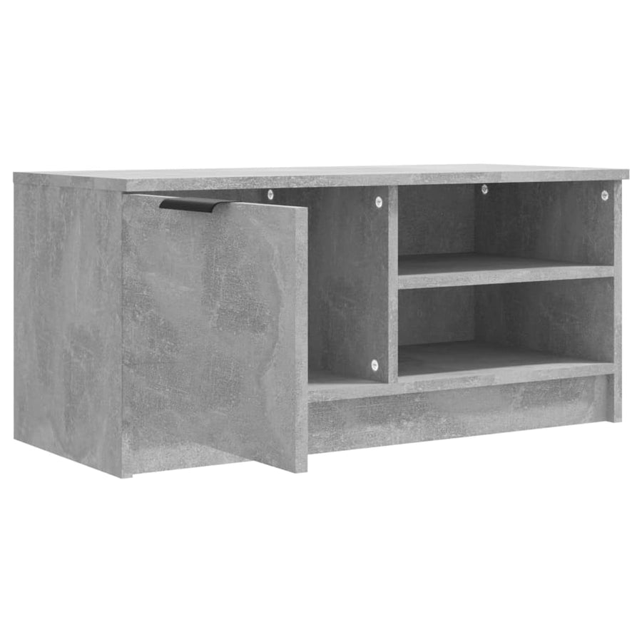 Tv-Meubel 80X35X36,5 Cm Bewerkt Hout 1 Betongrijs